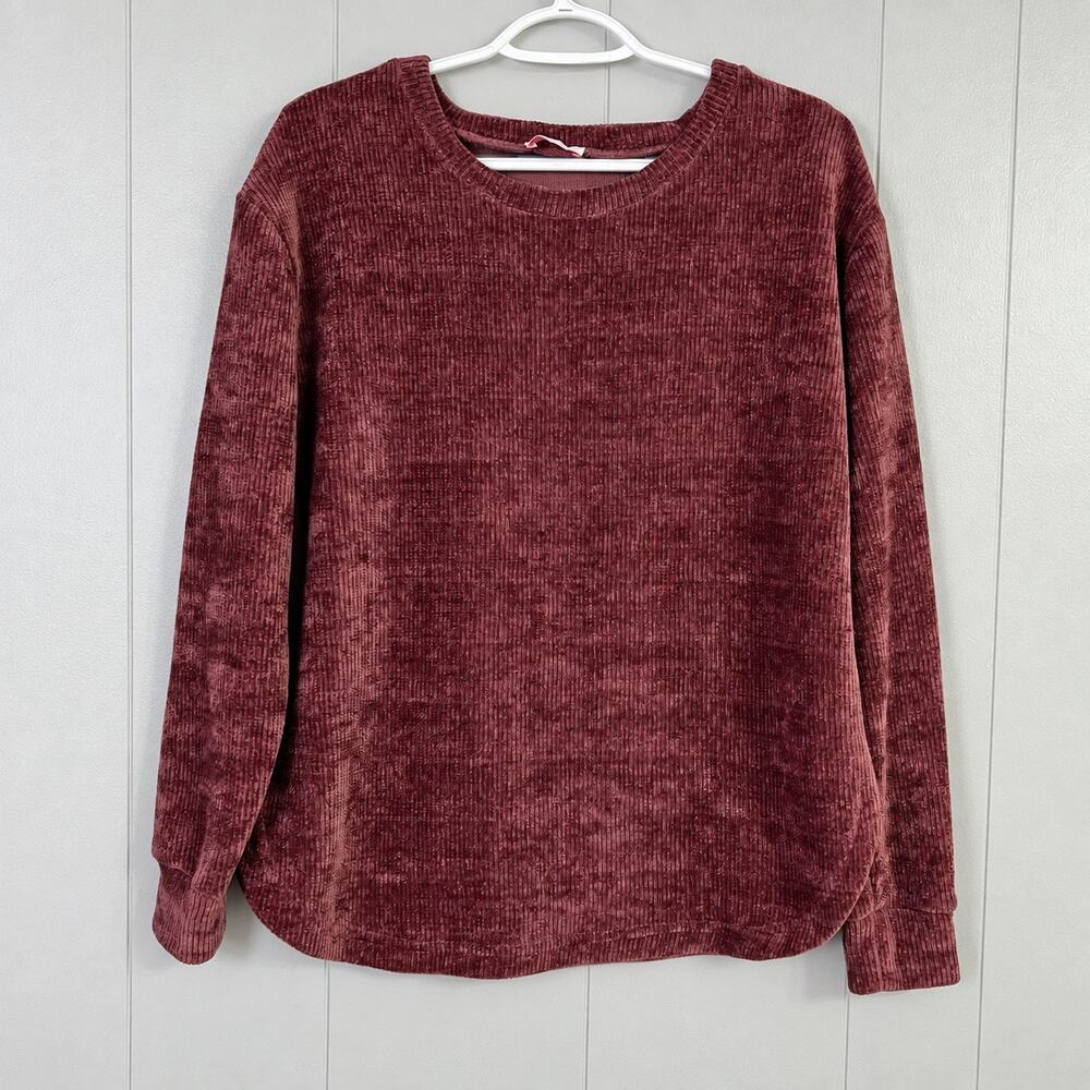 Pink Lily Burgundy Chenille Oversized Sweater Women’s Small